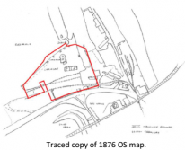 Traced copy of 1876 OS map | Carnsew Docks