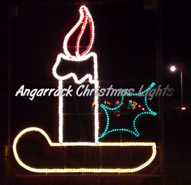 Candle with Holly 2010 | Christmas Lights